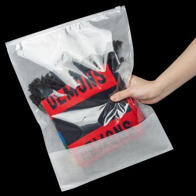 China Eco Friendly Resealable Zipper Clothing Packaging Recyclable Frosted Plastic Bag Matte Zipper Bag for sale