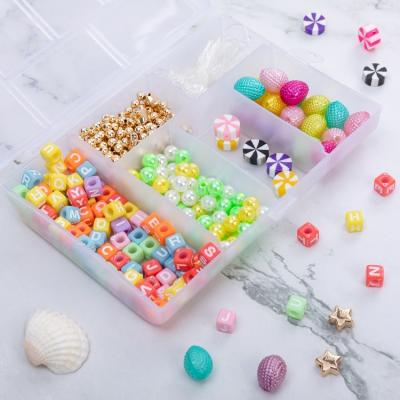 China Promotion Gift Professional Factory Star Pentagon Alphabet Cube Glass Acrylic Beads Set For Jewelry Making Diy for sale