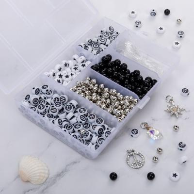 China Promotion Gift Low Price Hot Selling Jewelry Charm Findings Silver Flat Acrylic Letter Beads Wire for sale