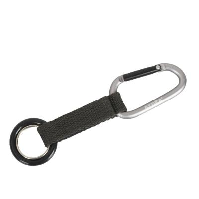 China Hot Sales Metal 6mm Small Outdoor Karabiner With Bottle Clip for sale