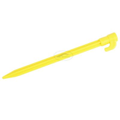 China Wholesale Lightweight Outdoor Camping Accessory 19.5cm ABS Plastic Nail Tent Peg ABS Plastic Garden Stakes Yellow for sale