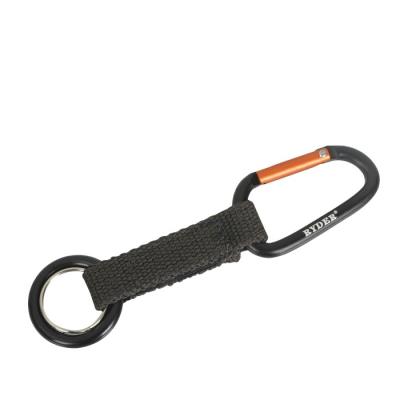 China Cheap Camping Aluminum+silicone+polyester 6mm Small Carabiner With Bottle Clip for sale