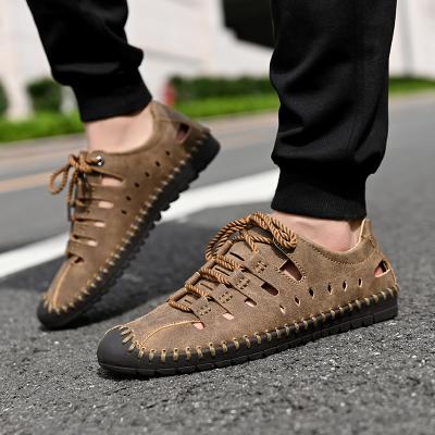 China Anti-odor hollow out casual shoes man shoes fashion to leather sneakers luxury brands casual shoes for sale