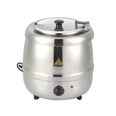 China Soup Warmer Soup Kettle 10 Liter 13L Stainless Steel Curry Pot Electric Soup Heater Warmer for Buffet Te koop