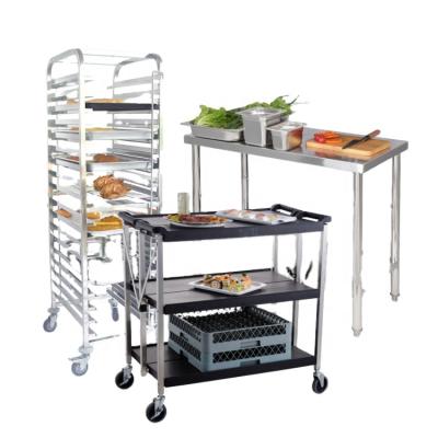 China Modern Desgin Stainless Steel Restaurant Food GN Pan Service Carts Tea Serving Carts For Sale for sale