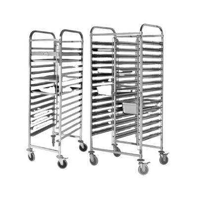 China Hotel Restaurant Restaurant 201 304 316 Trays Tray Trolly Gastronorm Food Grade Stainless Steel Trolleys for sale