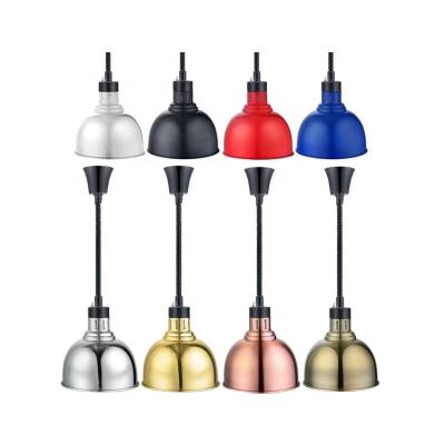 Chine Restaurant CE Hanging Equipment Food Carving Warmer Colorful Electric Kitchen Food Heat Lamp Warmer With Light à vendre