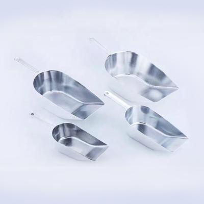 China Multi Size Aluminum Ice Scoop Bar Stocked Ice Bucket Serving Scoop for sale