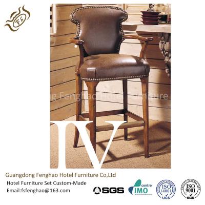 China Stackable Wooden Tall Hotel Bar Stools High End Contemporary Counter Stools for sale