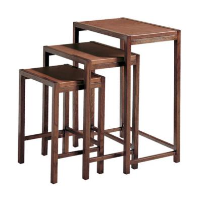 China Dark Walnut Finish Rectangle Top 3 Piece Nesting Tables / Sofa End Tables for sale