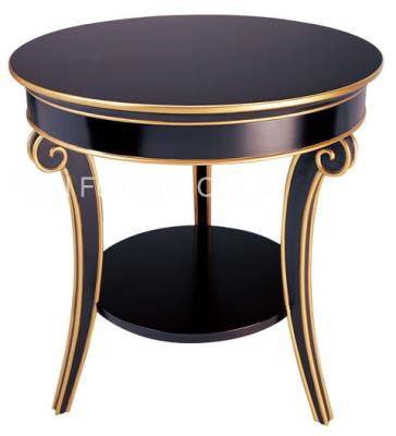 China European Style Round Top Side Coffee Table Hand Carved Gilding Modern Coffee Table for sale