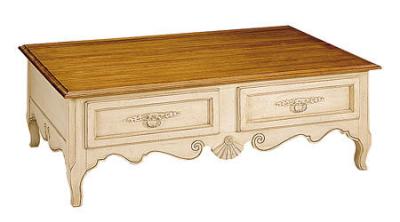 China Oak Wood Hand Carved Flower Gilding Hotel Coffee Table / Modern End Tables for sale