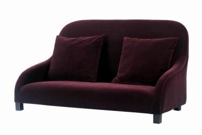 China Einzelner Sofa-Satz des Samt-Gewebe-purpurroter Hotelzimmer-Sofa-drei zwei Seat zu verkaufen