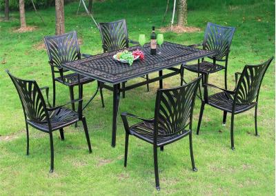 China Leisure  Garden Cast Aluminum 6 Seater Outdoor Furniture Table And Chair Set Garden Furniture for sale