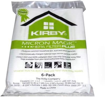 China High Efficiency Vacuum Cleaner Bag Kirby Micron Magic Plus Vacuum Cleaner Filter Bag 6 Pack Nonwoven Hepa Cloth Bag Kirby 204814 Vacuum Bag for sale