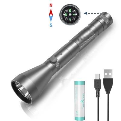 China Bottom unique compass design compact hunting light 18650 li-ion li-ion led taschenlampe torch flashlight aluminum linterna led for sale