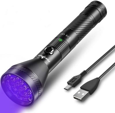 China Emergency Peetpen 12 LED 395nm Black Waterproof Taschenlampe Blacklight LED Light Rechargeable UV Flashlights for sale