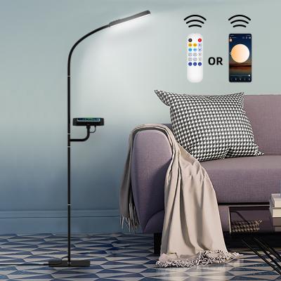 China Nordic Modern Minimalist Arc Corner Living Room Floor Lamp Floor Lamp Wireless Filling Standing Remote Control Led Position for sale