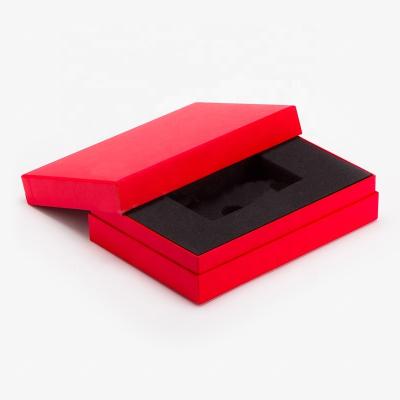 China Handmade Luxury Red Cardboard Packaging Custom Lid And Base Two Piece Paper Gift Box With Lid And Insert for sale