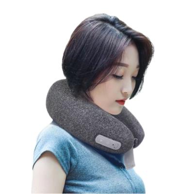 China Inflatable Neck Acupressure Travel Massage Pillow Heating Massage Products U Shaped Kneading Pillow for sale