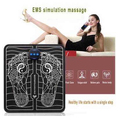 China 2020 New Arrival EMS Stimulator Electric Foot Massager LED Digital Massage Mat EMS Foot Massager Promoting Blood Circulation for sale