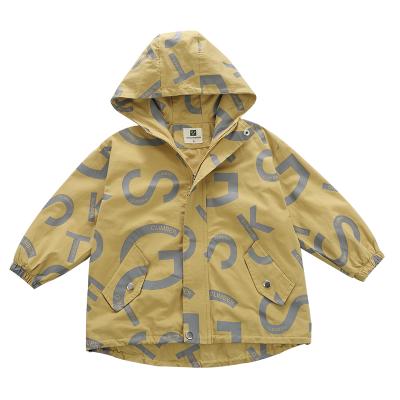 China High Quality Alphabet Multi Colors Breathable Loose Cotton Big Anorak Coat For Boy Kids for sale