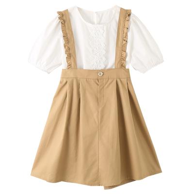 China Summer Washable Hot Manufacturer Girls' Fashion Shirtsleep Skirt Suit Kids Suits Clothing for sale