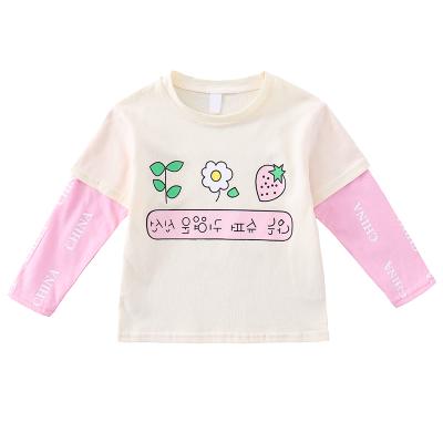 China 2021 2021 Wholesale 100% Cotton Anti-shrink Strawberry Two T-shirts Kids T-shirts for sale