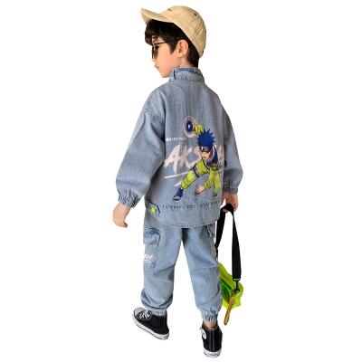 China Breathble seven ball denim suit comfortable fashionable kids suits good apparels sealing denim jacket suit for kids for sale