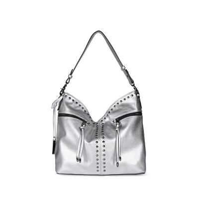 China New Fashion High Quality Rivet Cross - Body Handbag Large Capacity Women Shoulder Ladies Bag for sale