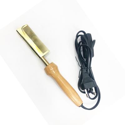 China Salon electric hot comb/private label home wooden paddle, quick hair straightener brush permanent hair straightening for sale