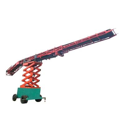 China Heat Resistant Used Movable Mobile Elevator Lifting Grain Telescopic Belt Conveyor for sale