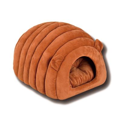 China Selling Amazon Pet Cave Style Pet Bed Washable Removable Warm Breathable Partially Enclosed Caterpillar Soft Pet Bed for sale