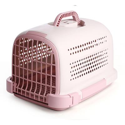 China 2021 Hot Sale Breathable Durable Pet Cages Carriers Houses Cat Airline Approved Portable Plastic Pet Cages for sale