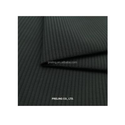 China Waterproof New Collection Designs Rib Fabric Polyester Double Layers Thick Laminated Weft Stretch For Coat Jacket Clothing for sale