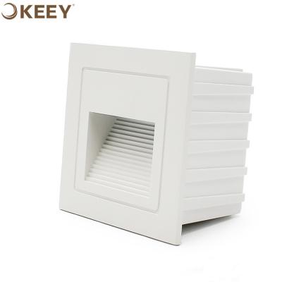 China 2020 keey modern latest design stair step led light white square durable led stair indoor wall light L3149 for sale