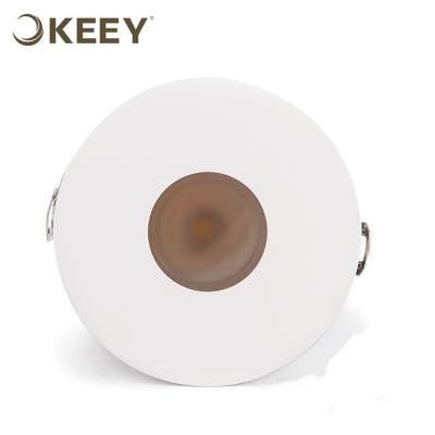 China New 2022 keey recessed round led ceiling spot light living room cob smart commercial adjustable 9w recessed ceiling light for sale