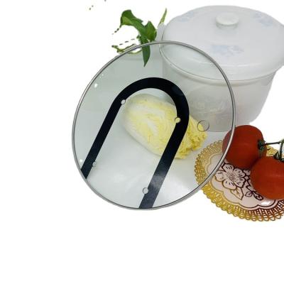 China Sustainable Tempered Glass Oval Lid With Holes For Cooking Steamer Glass Pot Lid for sale