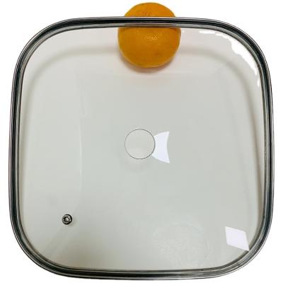 China OEM Manufacturer Glass Lid Sustainable Size Square Oval Tempered Glass Lid For Cookware for sale