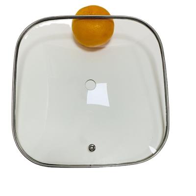 China Viable Glass Lids For Cooking Pot Tempered Glass Lid 120mm-500mm Square Cookware Glass Lids for sale