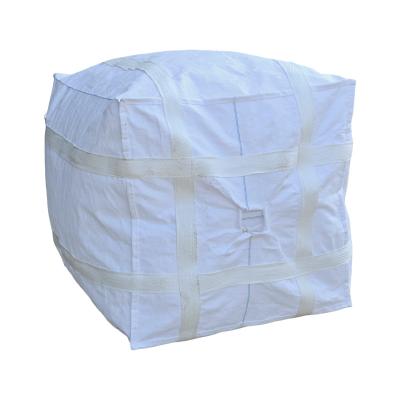 China Breathable Jumbo Bag Big Bags Scrap Pp 500 1000kgs Top White Skirt Cross Flat Color Printing Feature Weight Bottom Loop Safety Material for sale