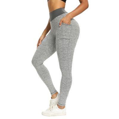 China High Breathable Sports Women Yoga Pants Honeycomb Butt Lift Fitness Clothing Plus Size Seamless Yoga Pants for sale