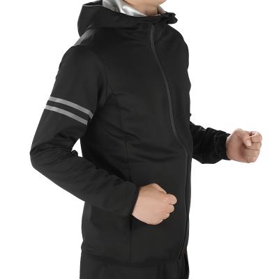 China Breathable Sauna Suit Mens Sweat Jacket For Men Sweat Sauna Pants Gym Workout Suit Plus Size Sportswear for sale