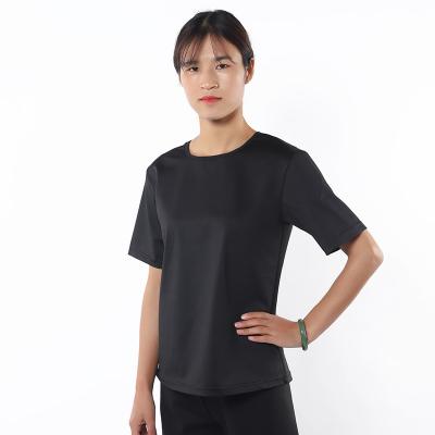 China Women Breathable Sporty Tee Short Sleeve Compression T-shirt Performance Baselayer Workout Shirt Sauna Suit Fitness Gym Clothing for sale