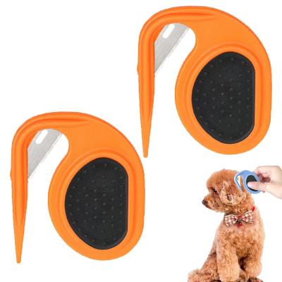 China Clipper Blade Dog Knotting Comb Orange Pet Knotting Comb For Cats for sale