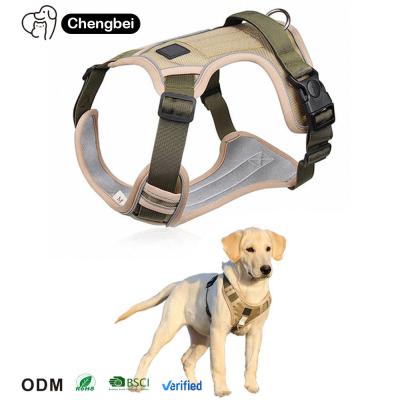 China Reflective Breathable No Pull Dog Vest Harness Black Oxford Cloth for sale