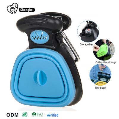 China Blue Handheld Dog Poop Scoop Portable Pooper Scooper For Walking for sale