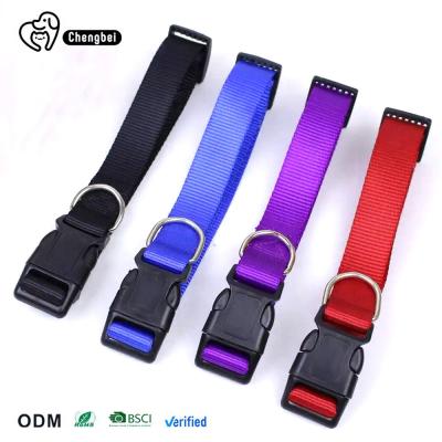 China Dog Collar Oem Custom Luxury Personalized Logo Adjustable Pet Blank Plain Nylon Collars for sale