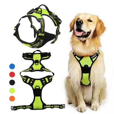 China Neoprene Reflective Dog Harness Set No Pull Collar And Leash Custom Hi Vis Dog Harness for sale