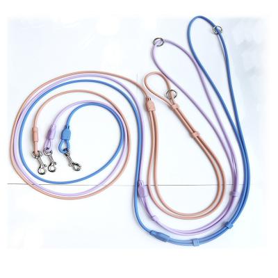 China Macaron PVC Slip Lead Dog Leash Hands Free Slip Lead Collar Waterproof for sale